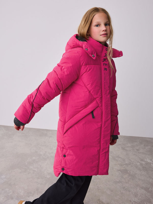 Baker by Ted Baker Girls Shower Resistant Longline Padded Coat