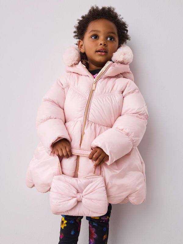 Baker by Ted Baker Shower Resistant Scallop Padded Coat With Detachable Bag
