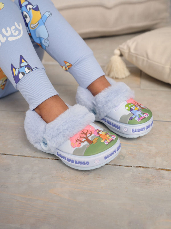 Blue Bluey Cosy Lined Slipper Clogs
