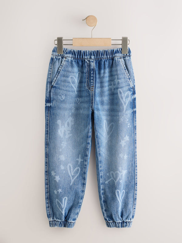 Denim Graffiti Print Joggers (3-16yrs)