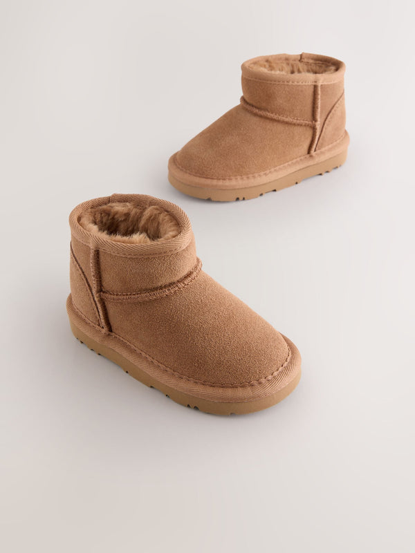 Tan Brown Standard Fit (F) Suede Pull On Boots