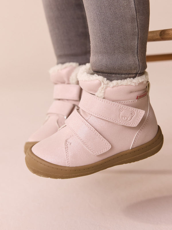 Pink Waterproof Touch Fastening Boots