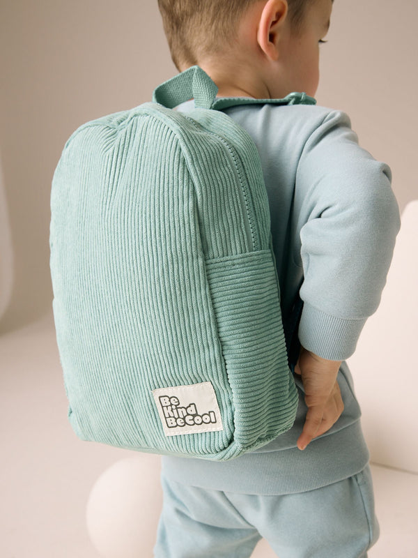Sage Green Cord Small Backpack