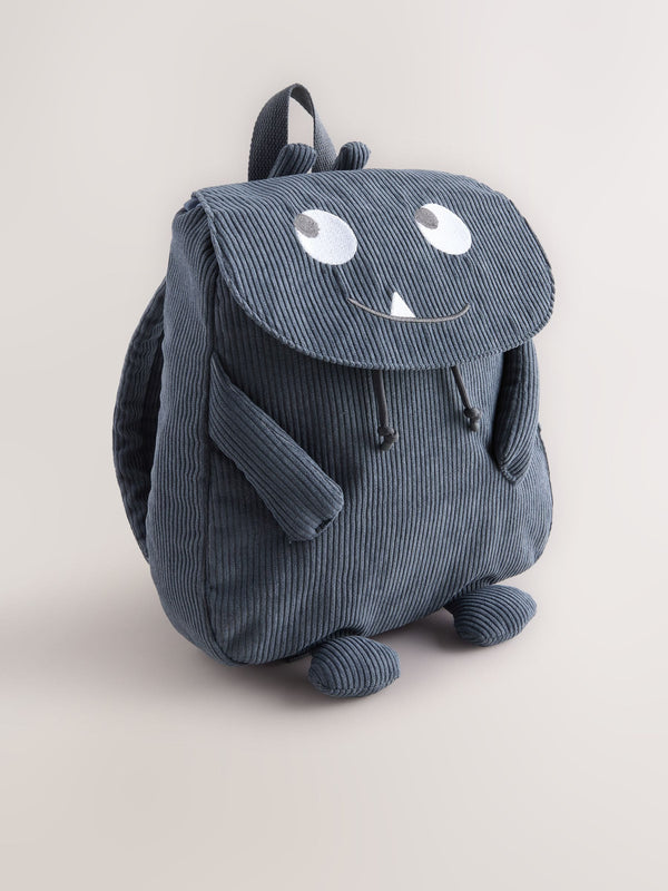 Blue Cord Monster Backpack