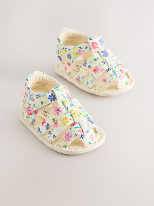 Multi Floral Print Baby Fisherman Sandals (0-24mths)