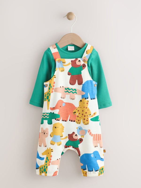 Bright Character Jersey Dungarees And Bodysuit Baby Se (0mths-2yrs)