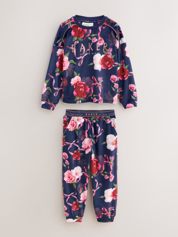 Baker by Ted Baker Floral Fleece Pyjamas Set 2 Piece