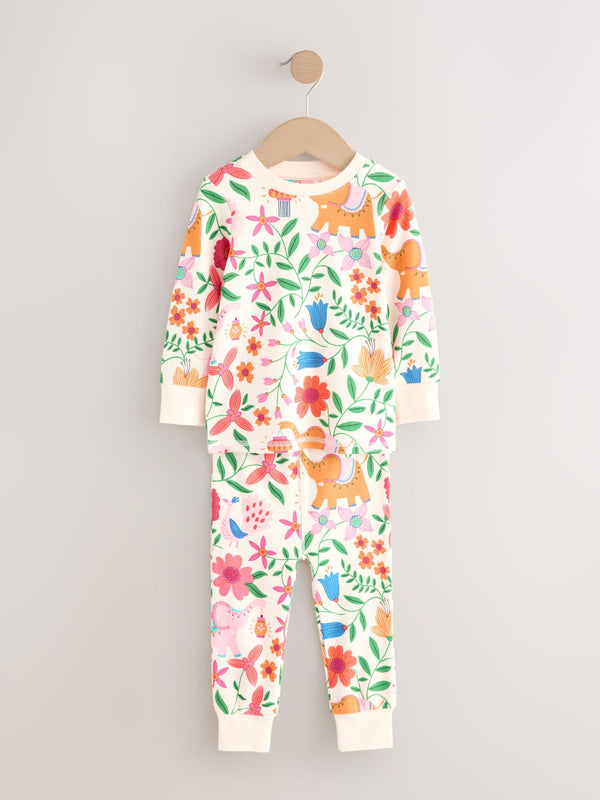 Ecru White Snuggle Diwali Print Pyjamas 1 Pack (9mths-8yrs)