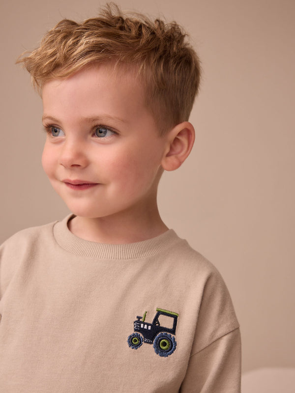 Blue/Green Farm Long Sleeve T-Shirt & Trousers Set (3mths-7yrs)