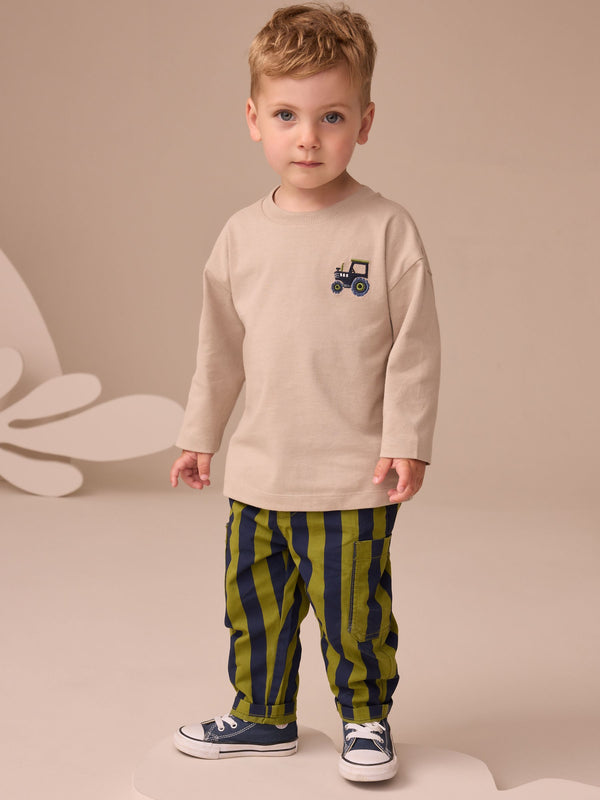 Blue/Green Farm Long Sleeve T-Shirt & Trousers Set (3mths-7yrs)