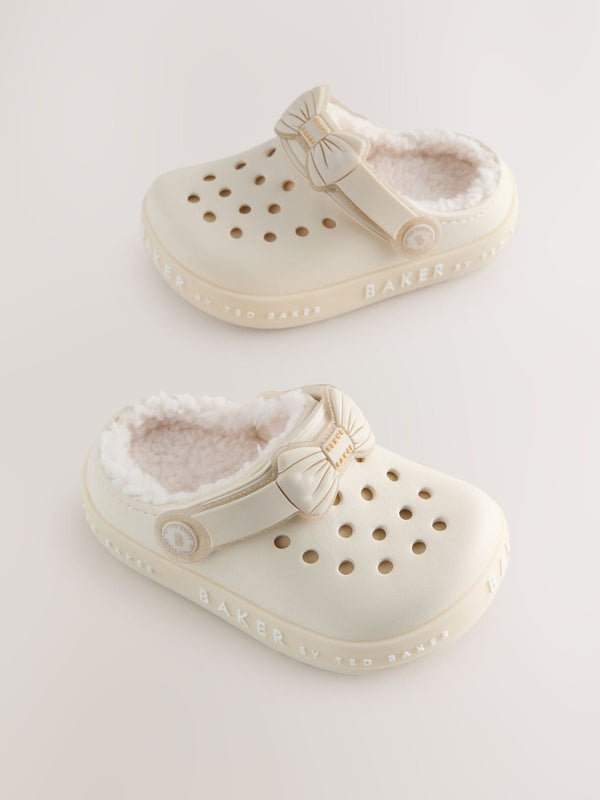 Baker by Ted Baker Girls Borg Lined Clog Slippers