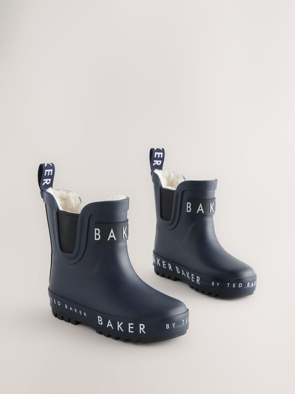 Baker by Ted Baker Boys Faux Fur Lined Welly Boots