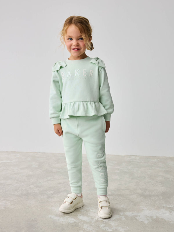 Baker by Ted Baker 2 Piece Satin Bow Sweatshirt and Joggers Set