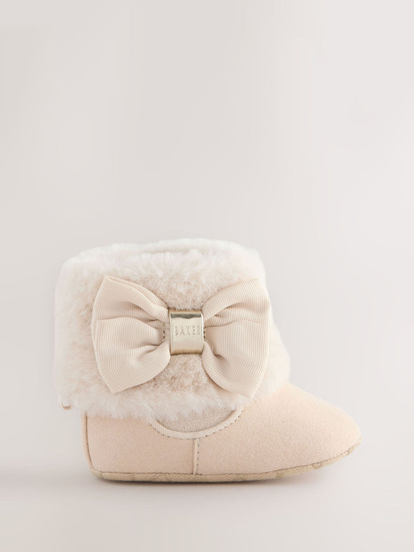 Baker by Ted Baker Baby Girls Faux Fur Trim Padders Boots
