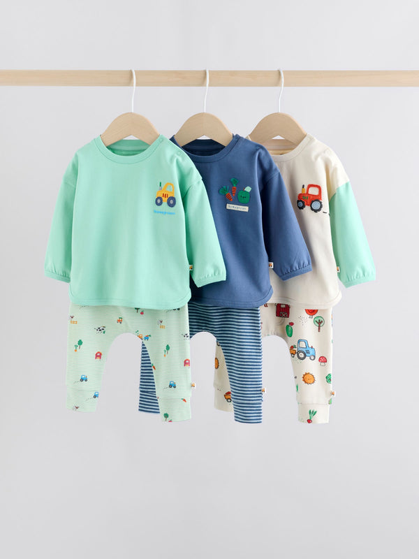 Bright Farm Tops and Leggings 6 Piece Baby Set (0mths-3yrs)