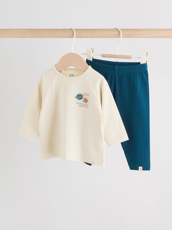 Blue Space Baby Top and Leggings 2 Piece Set (0mths-3yrs)