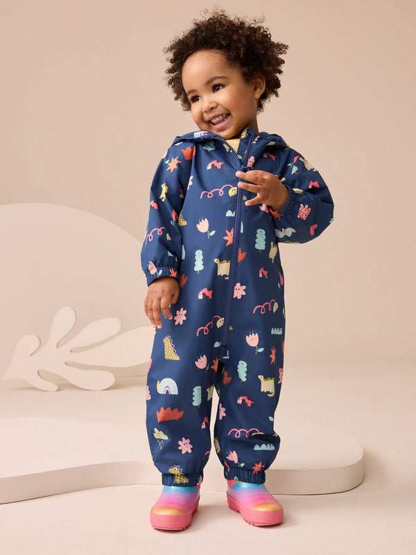 Navy Character Waterproof Printed Puddlesuit (3mths-7yrs)