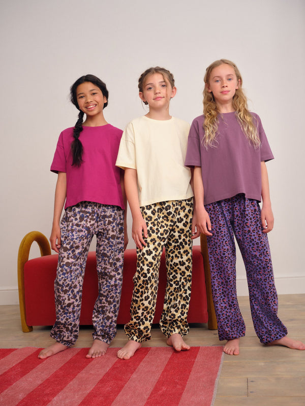 Plum/Brown Animal Print Joggers Pyjamas 3 Pack