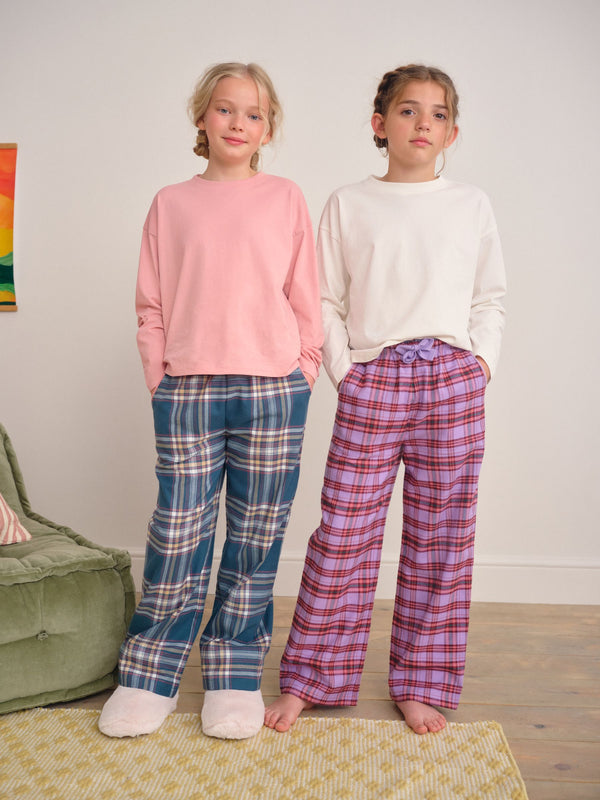 Green/Pink Check Woven Pyjama Bottoms 2 Pack (3-16yrs)