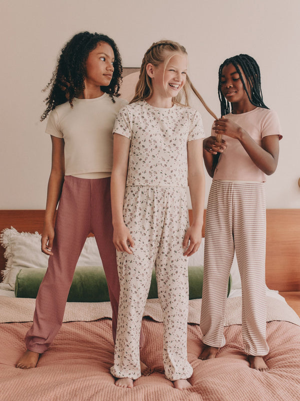 Pink Ditsy Floral Joggers Pyjamas 3 Pack (3-16yrs)