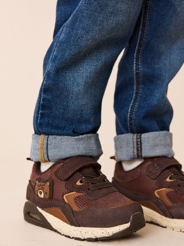 Brown Bear Elastic Lace Trainers
