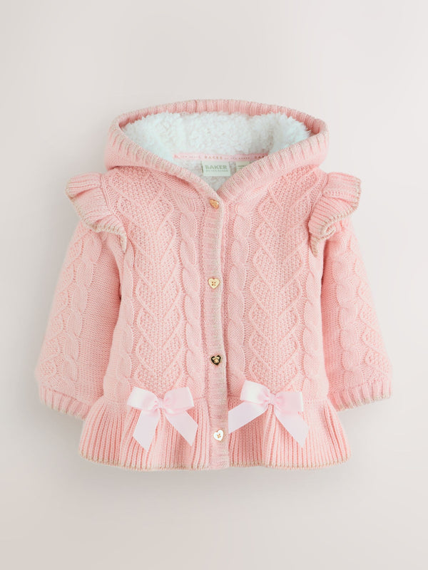 Baker by Ted Baker Knitted Bow Detail Coatigan