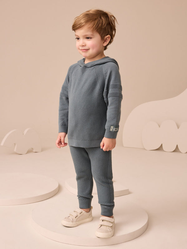 Blue Knitted Hoodie and Leggings Set (3mths-7yrs)
