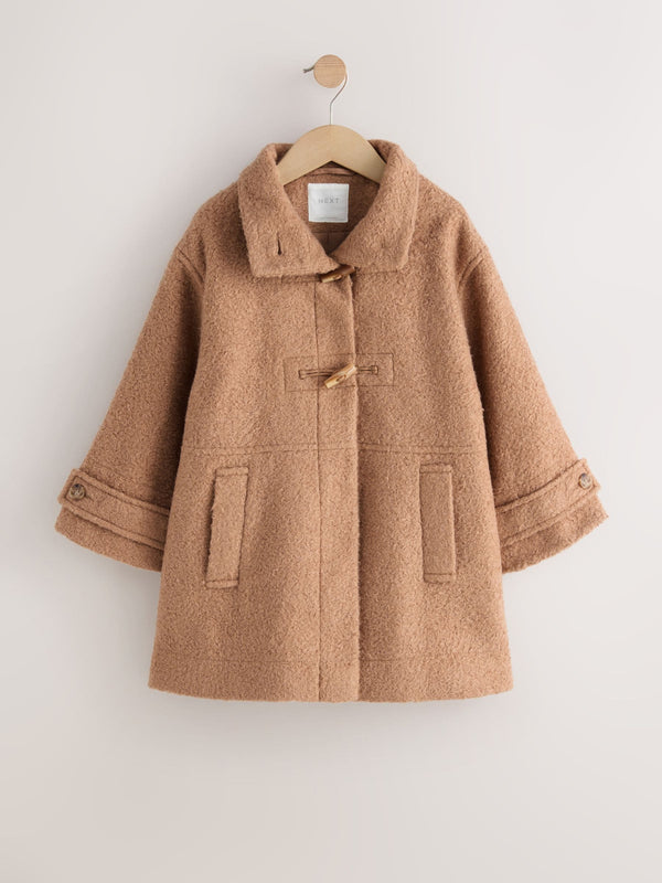 Camel Relaxed Fit Duffle Coat With Wool (3-16yrs)