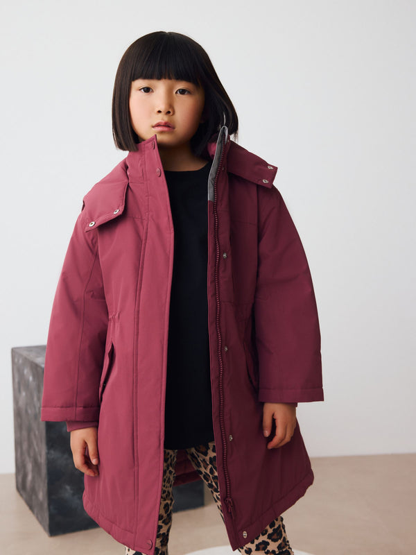 Berry Pink Waterproof Wadded Coat (3-16yrs)