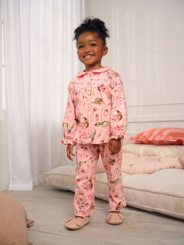 Pink Mouse Print Woven Button Through Pyjamas (9mths-10yrs)