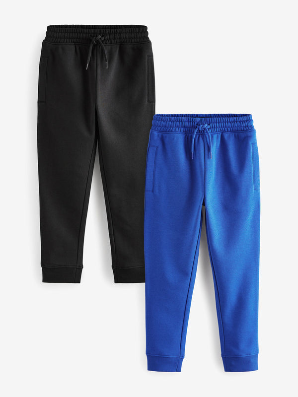 Black/Cobalt Blue Slim Fit Joggers 2 Pack (3-16yrs)