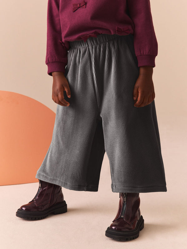 Charcoal Wide Corduroy Trousers (3mths-7yrs)