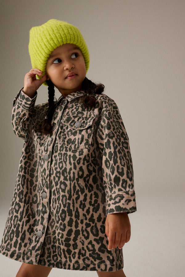 Animal Print 100% Cotton Shirt Dress (3mths-8yrs)