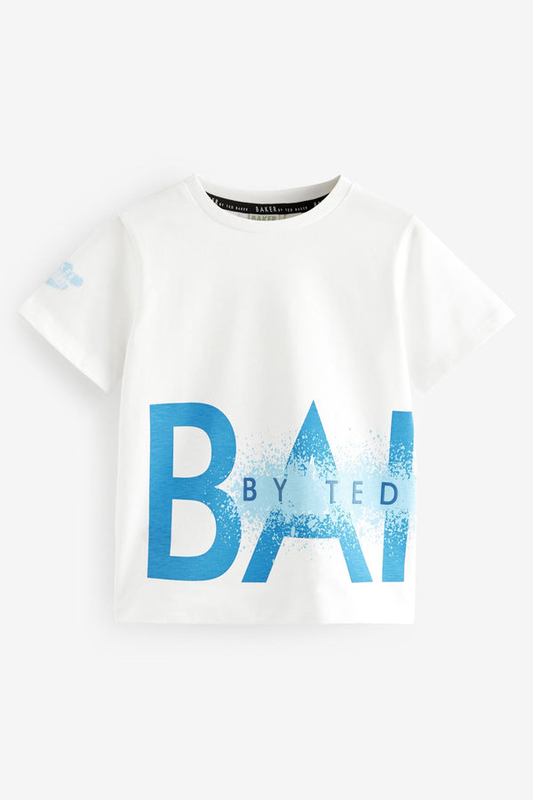 Blue on White Baker by Ted Baker Graphic T-Shirt