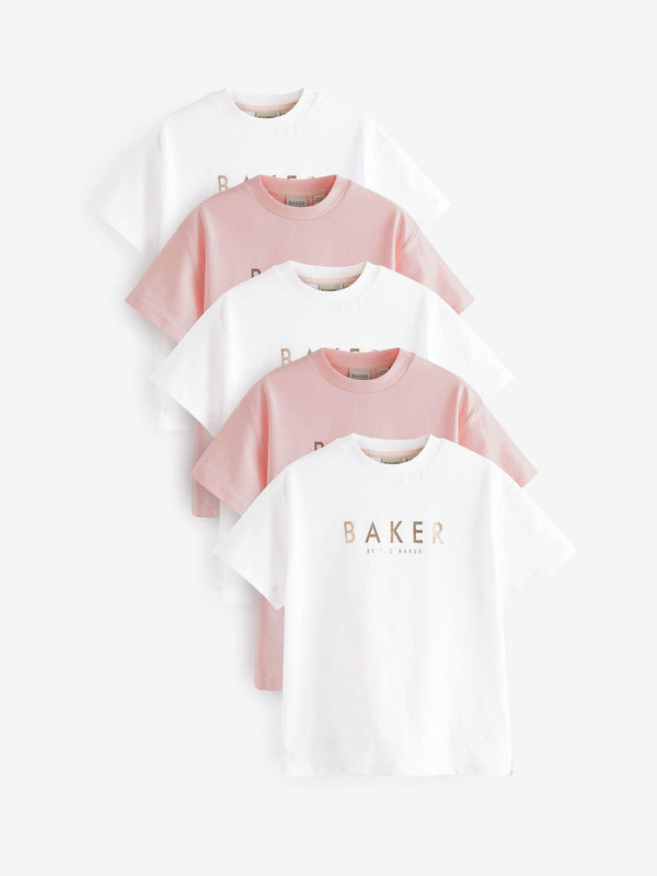 Baker by Ted Baker 100% Cotton T-Shirts 5 Pack