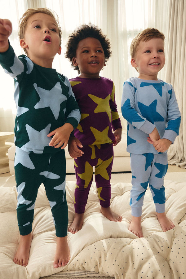 Multi Snuggle 100% Cotton Pyjamas 3 Pack (9mths-10yrs)