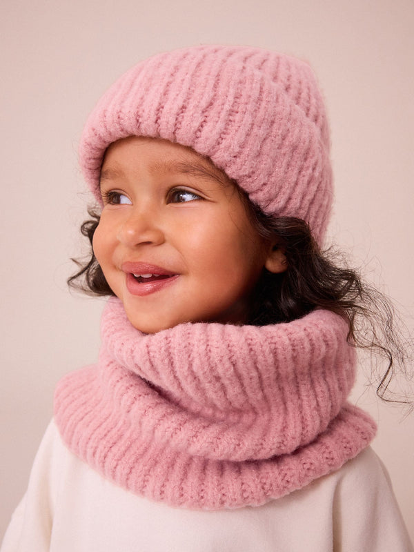 Blush Pink Fluffy Beanie (1-16yrs)