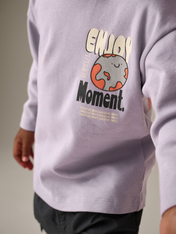 Lilac Purple Long Sleeve T-Shirt (3mths-7yrs)