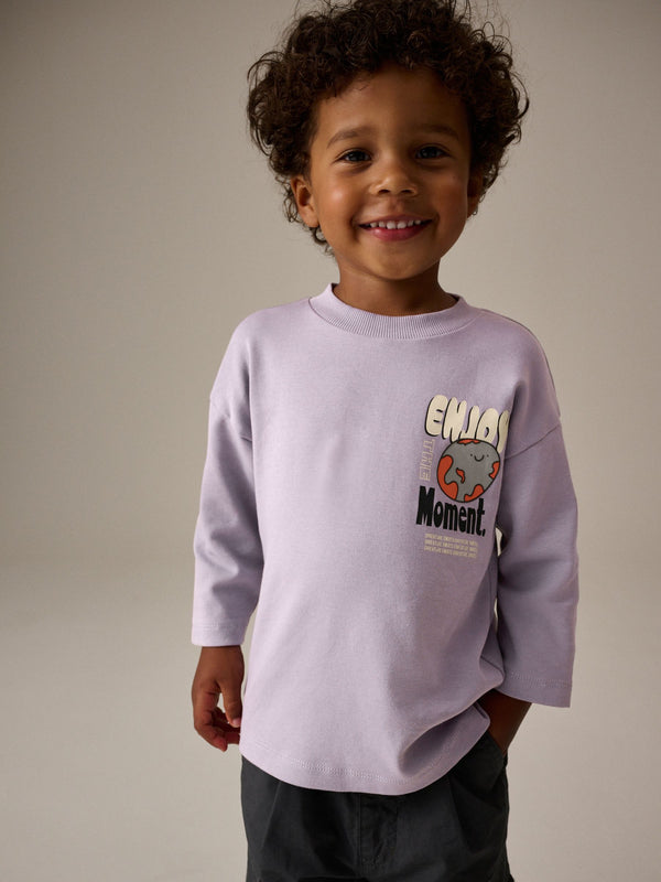 Lilac Purple Long Sleeve T-Shirt (3mths-7yrs)