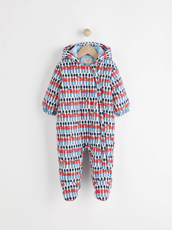 Cath Kidston Blue Solider Baby Corduroy All-In-One Pramsuit