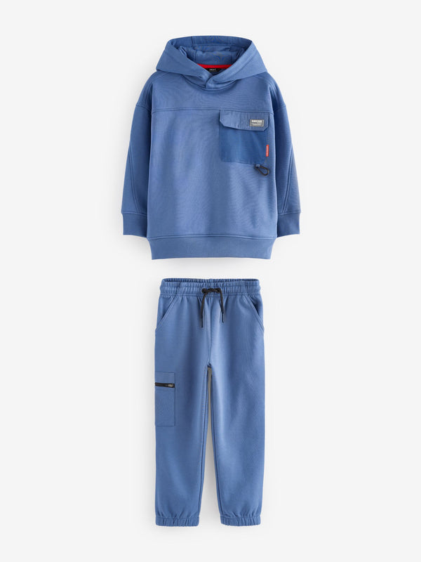 Blue Utility style Hoodie & Joggers Set (3-16yrs)