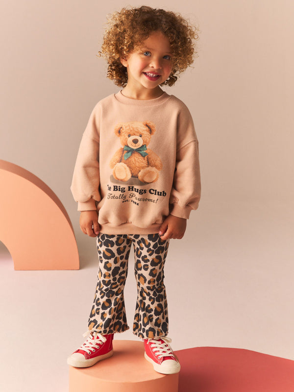 Brown Sweatshirt and Flare Leggings Set (3mths-7yrs)