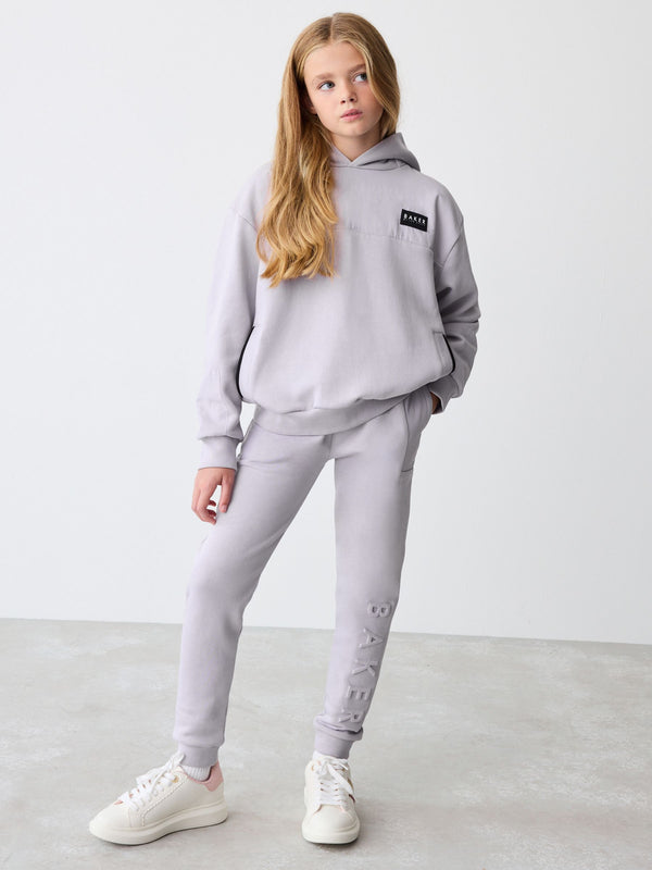 Baker by Ted Baker Lilac Panelled Hoodie and Embossed Joggers Set