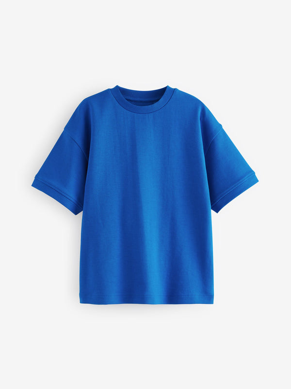 Cobalt Blue Relaxed Fit Heavyweight T-Shirt (3-16yrs)