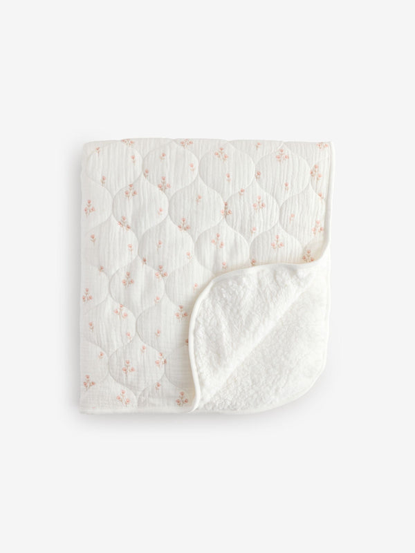 Delicate Floral Muslin Baby Fleece Blanket