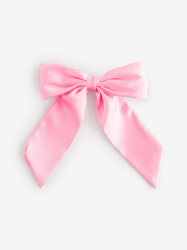 Pink Long Bow Clip