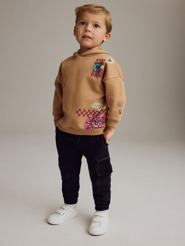 Tan Brown Utility Hoodie and Joggers Set (3mths-7yrs)