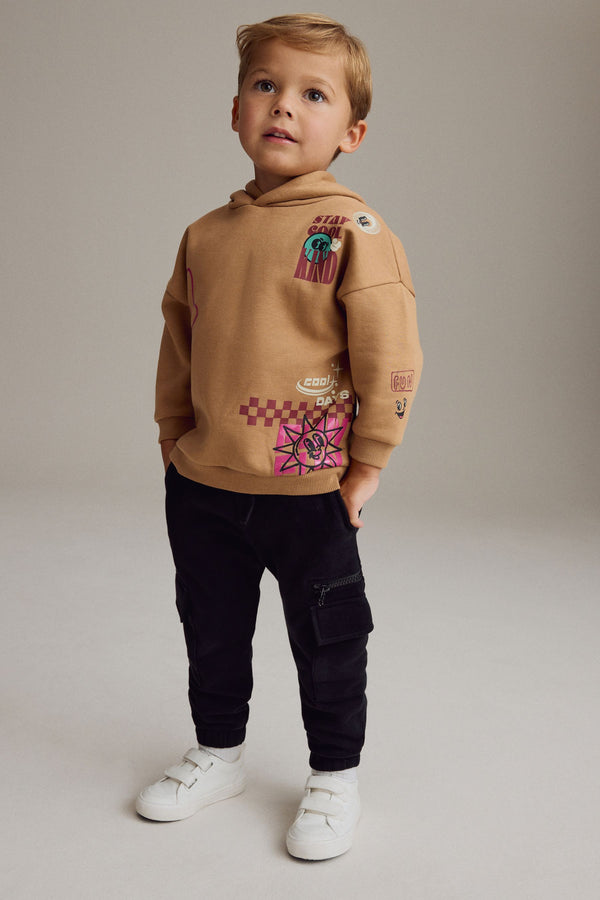 Tan Brown Utility Hoodie and Joggers Set (3mths-7yrs)