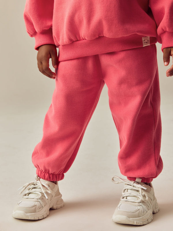 Coral Red Cuffed Sweat Joggers (3mths-7yrs)