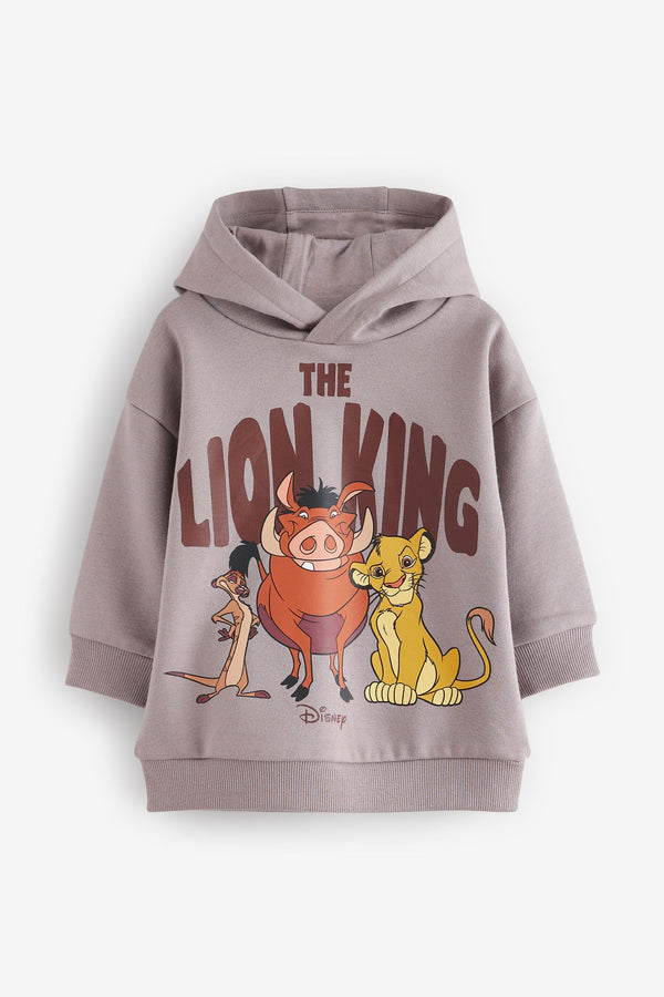 Charcoal Grey Lion Print King Hoodie (3mths-8yrs)